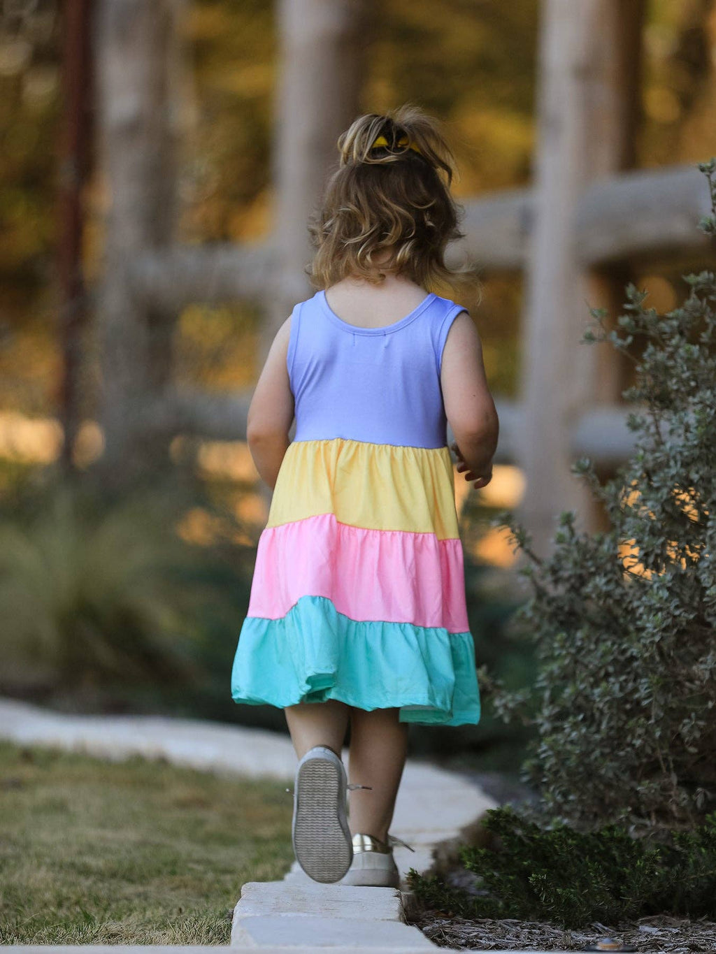 Rainbow Star Colorful Dress: 4-5Y