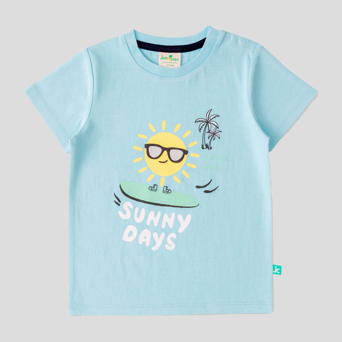 Sunny Blue & Green T-Shirt Pack of 2 for Toddler Boys