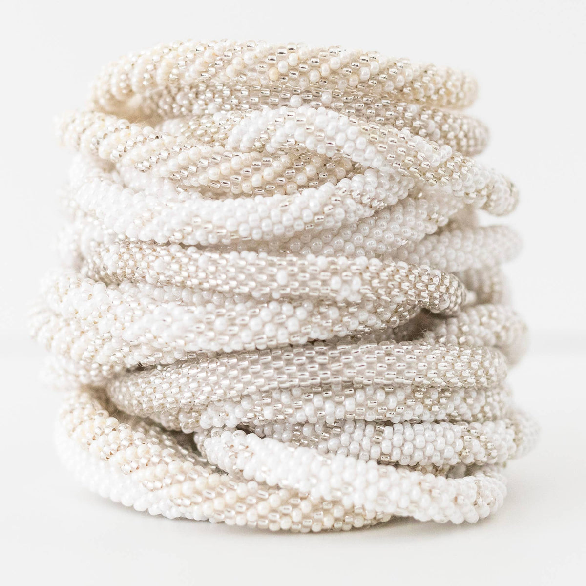 Roll-On® Bracelets Pearl - Handmade Beaded Set of 12
