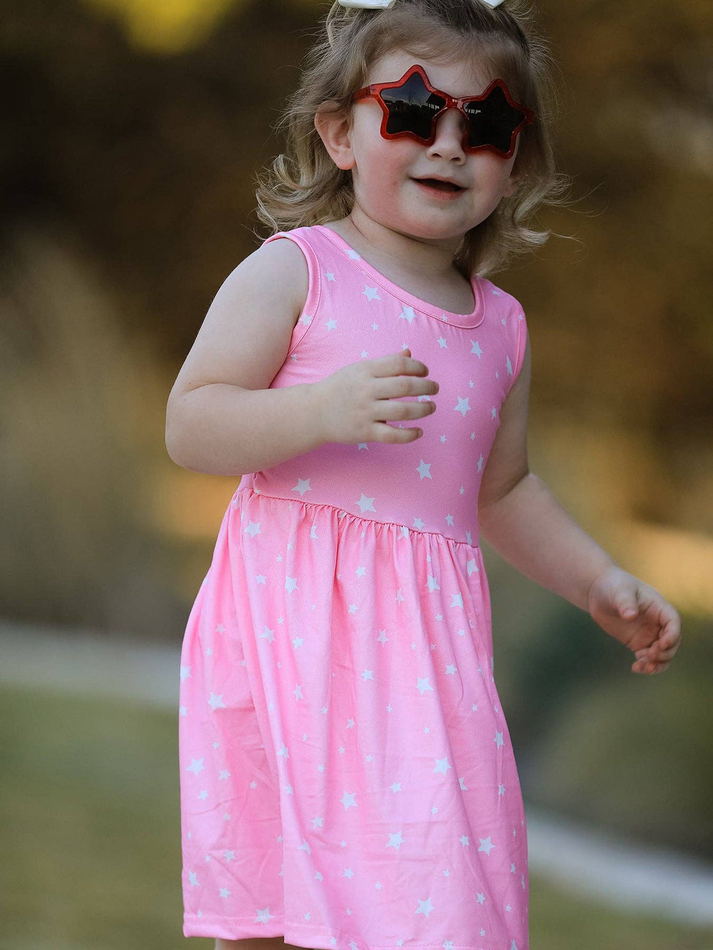 Rainbow Star Colorful Dress: 4-5Y