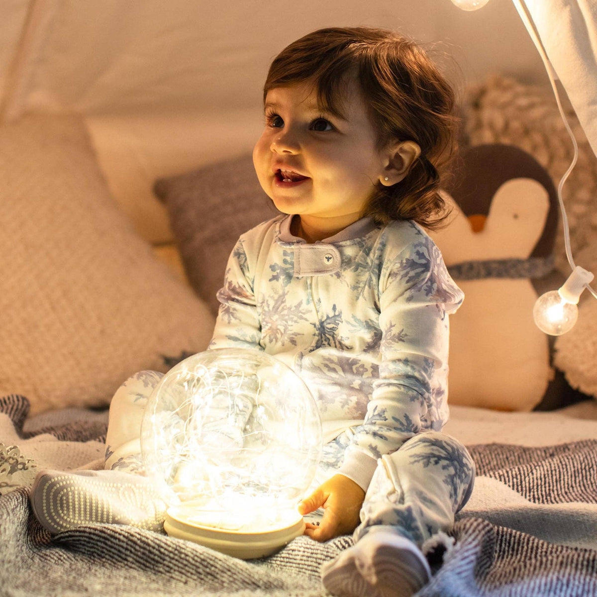 Snowflake Flurries Organic Cotton Two-Piece Pajamas
