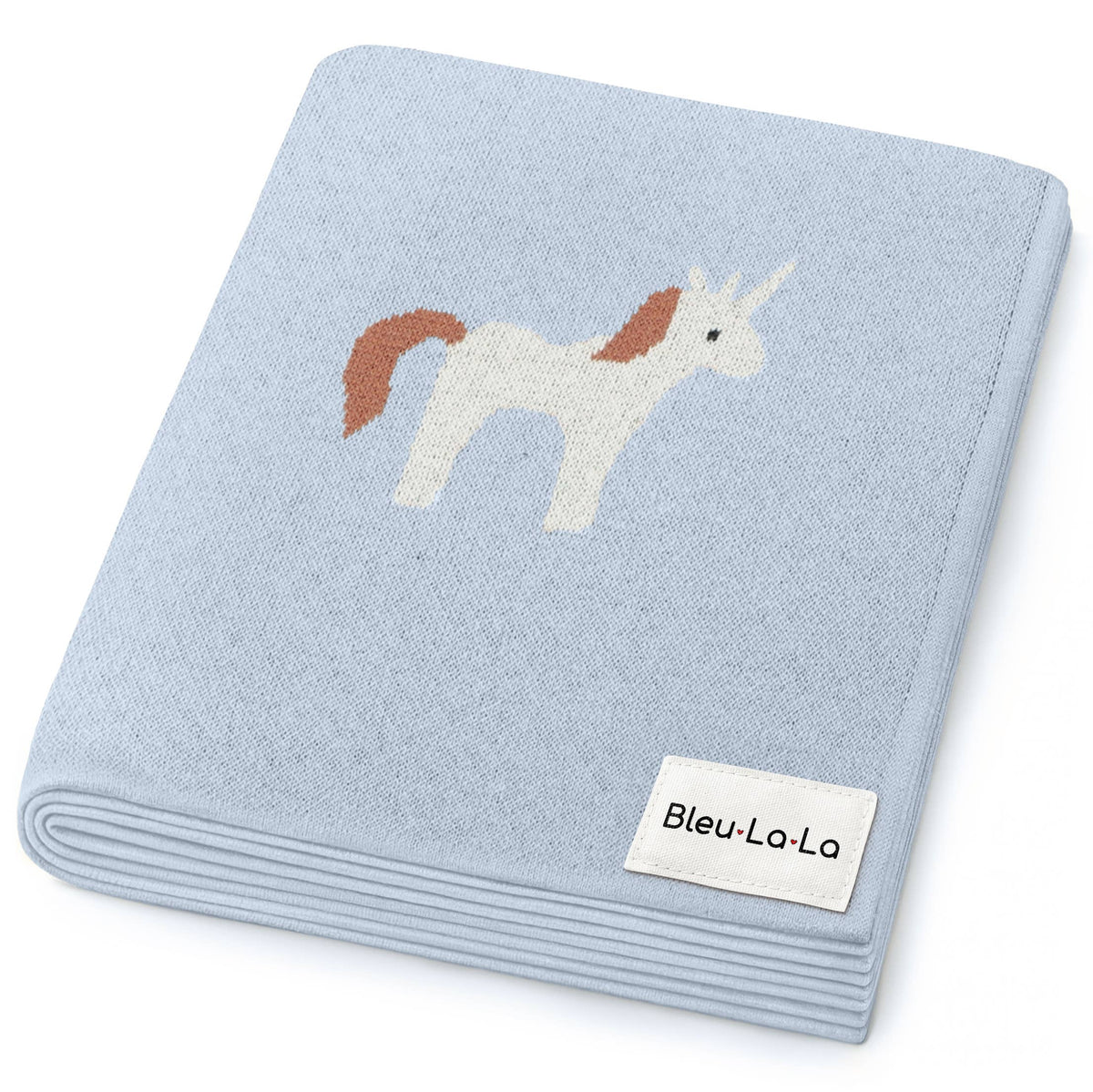 100% Luxury Cotton Swaddle Receiving Baby Blanket - Unicorn