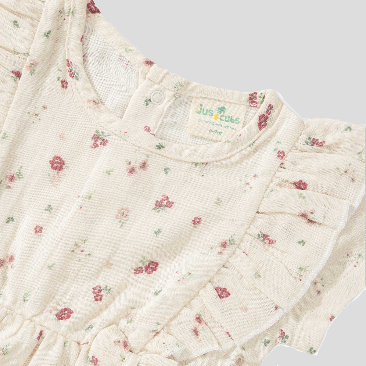 Ruffled Blooming Snug Fit Romper for Baby Girls