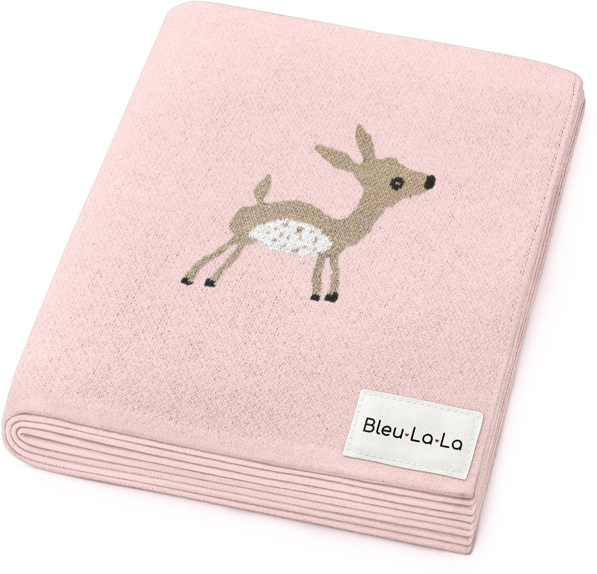 100% Luxury Cotton Receiving Swaddle Baby Blanket - Deer