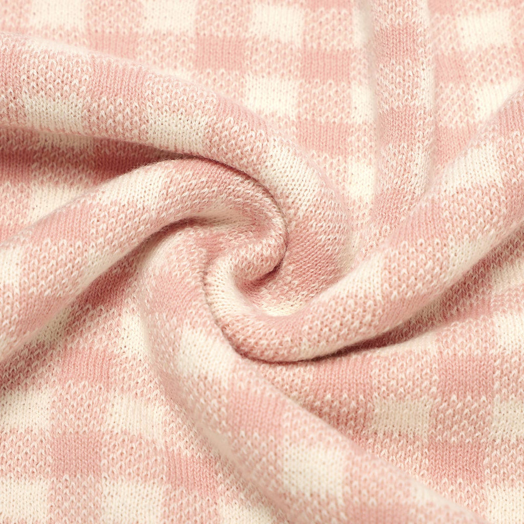 100% Luxury Cotton Swaddle Receiving Baby Blanket - Plaid