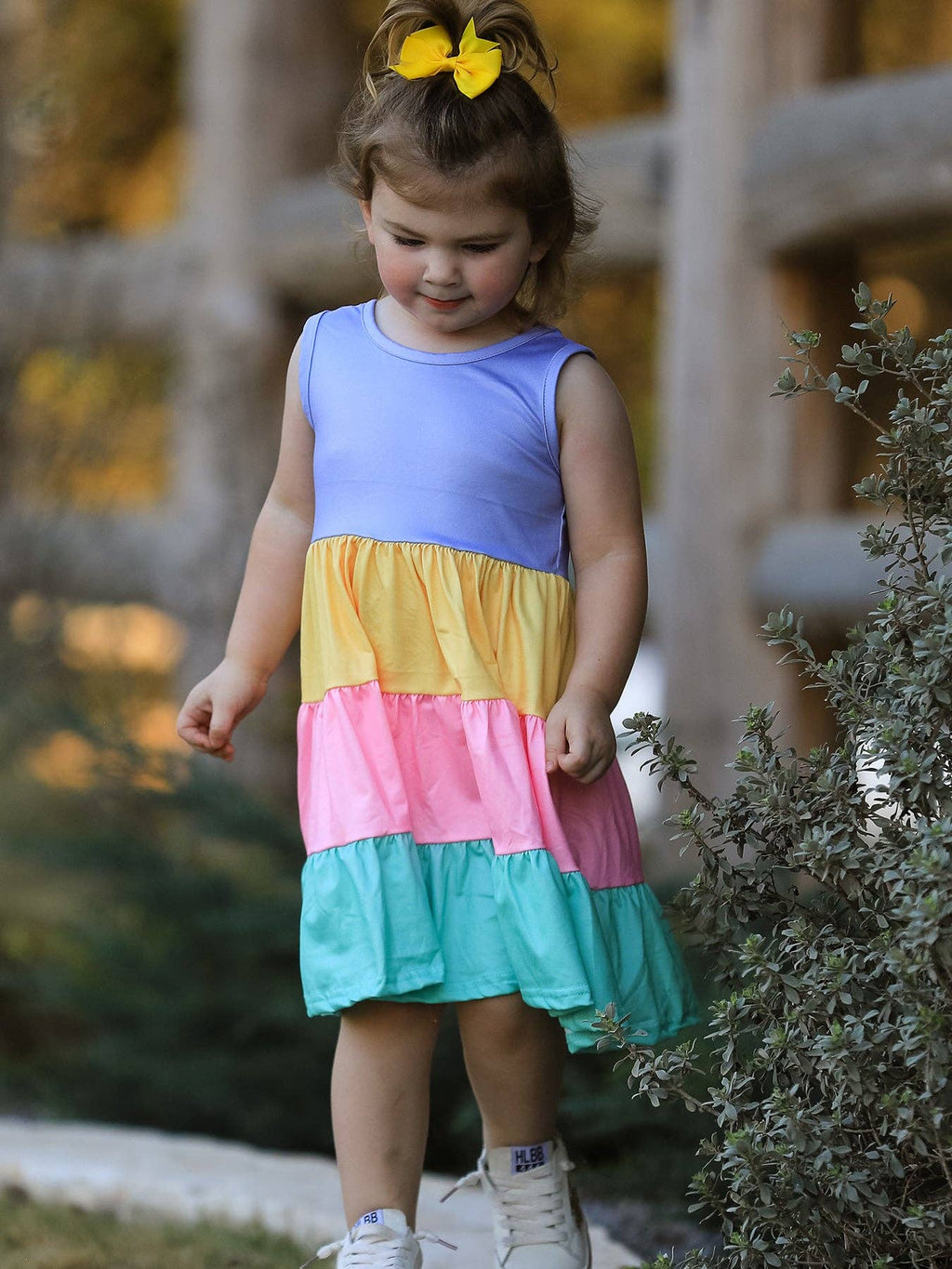 Rainbow Star Colorful Dress: 5-6Y