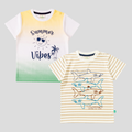 Summer Beige T-Shirt for Toddler Boys