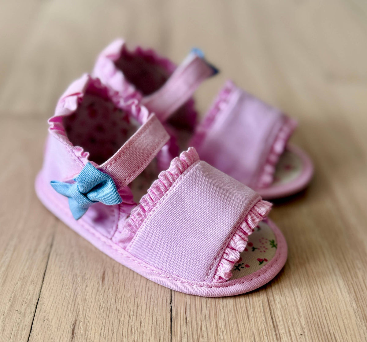 Baby Girls Blush Pink Ruffle Sandals