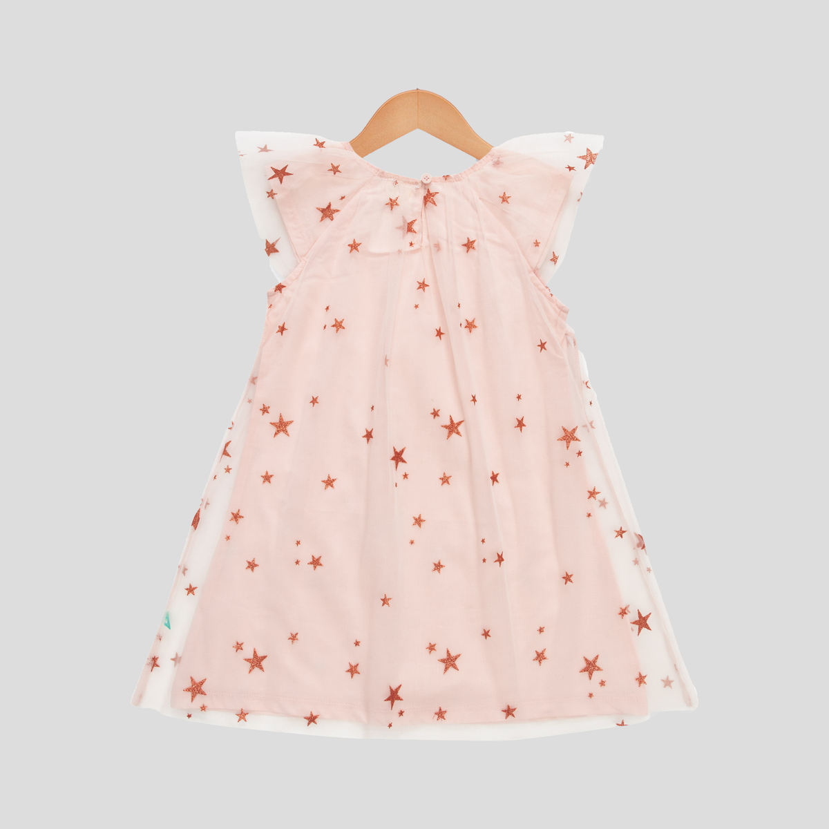 Starry Tulle Sleeveless Dress for Toddler - Peach