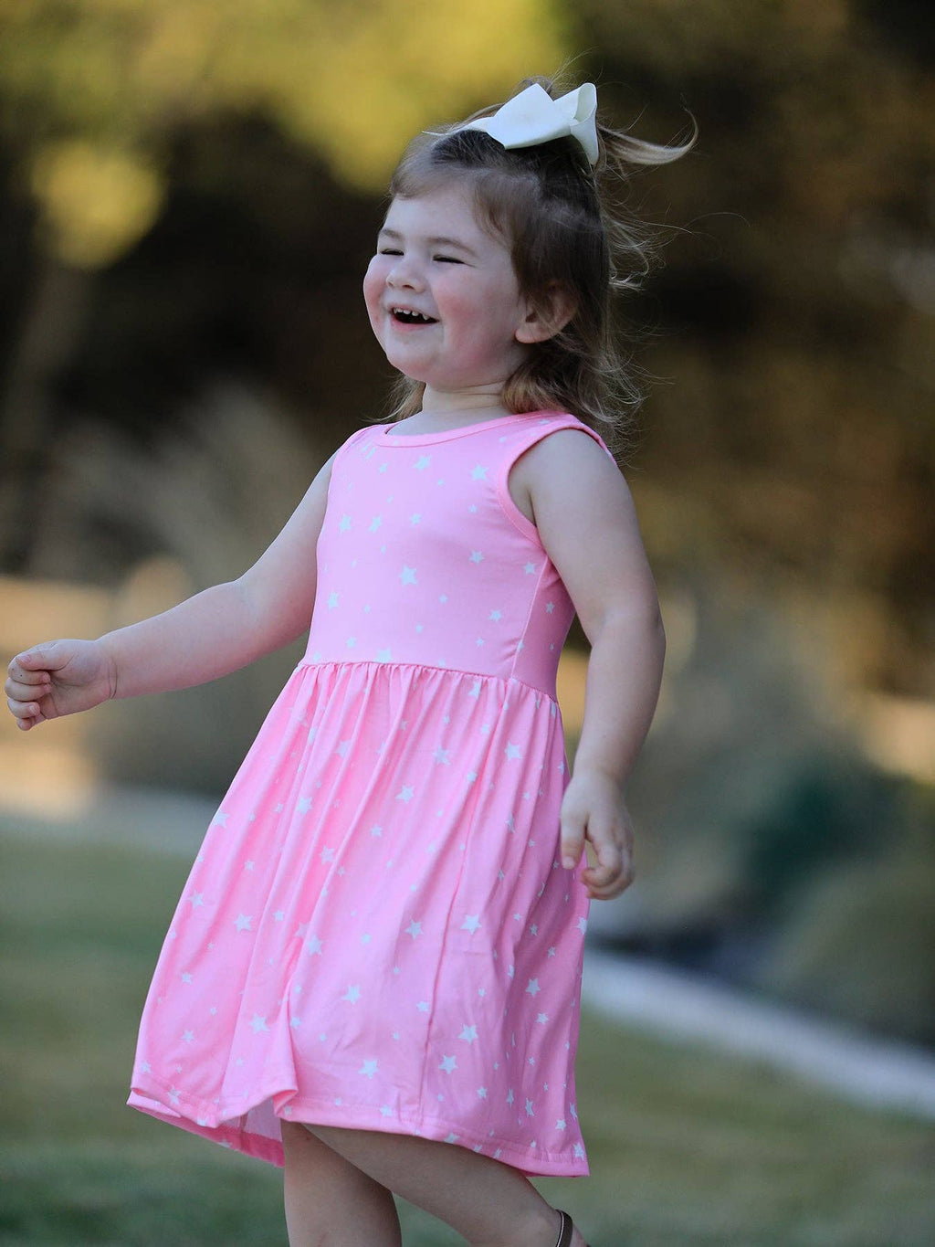 Rainbow Star Colorful Dress: 4-5Y