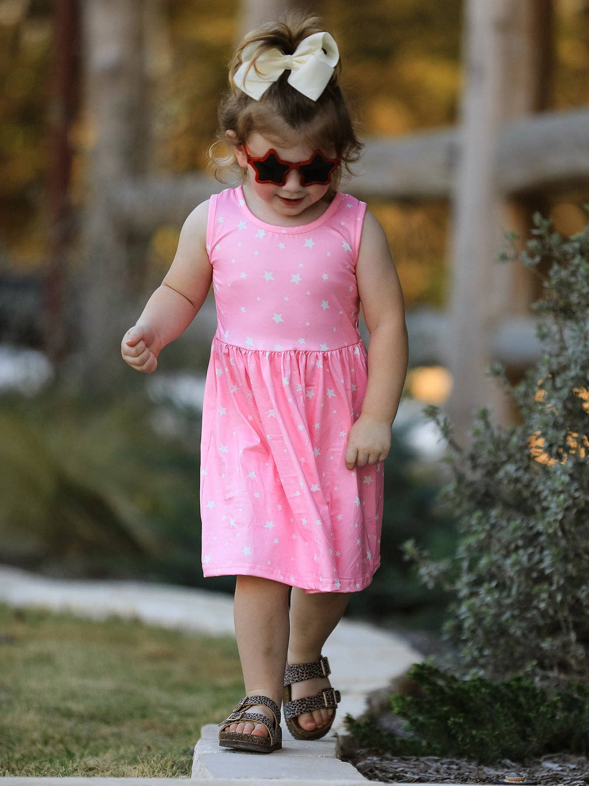 Rainbow Star Colorful Dress: 5-6Y
