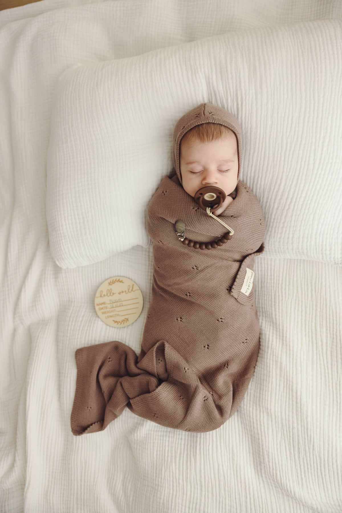 100% Organic Cotton Luxury Organic Blanket + Hat Gift Set