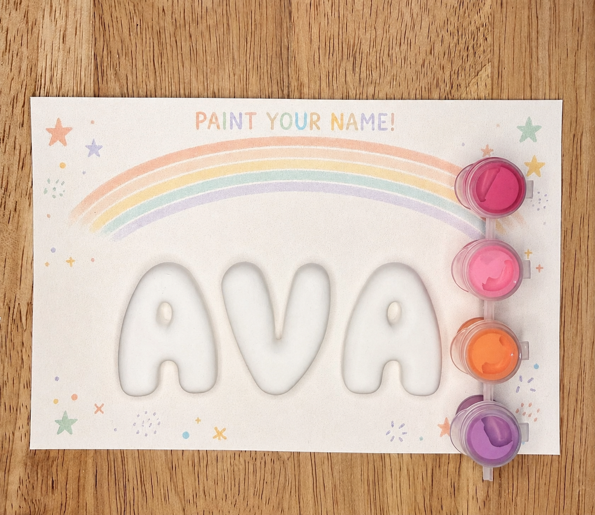 Paint Your Name Plaster Craft Kit