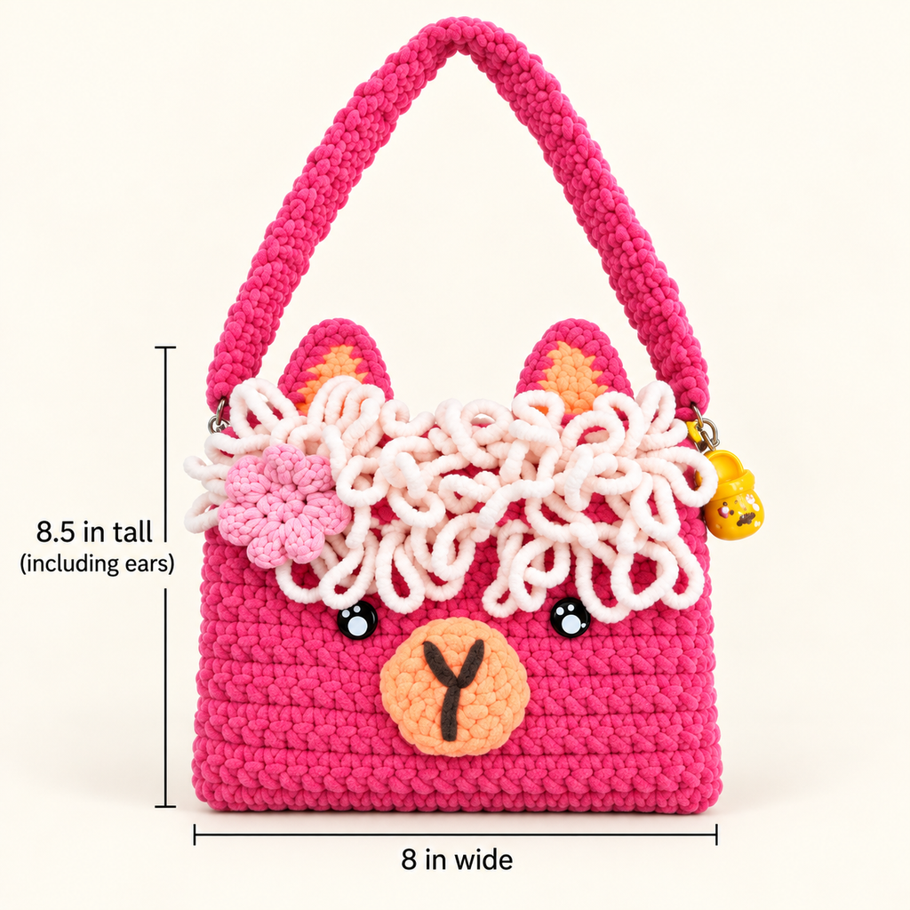 Pink Llama Handbag for Girls