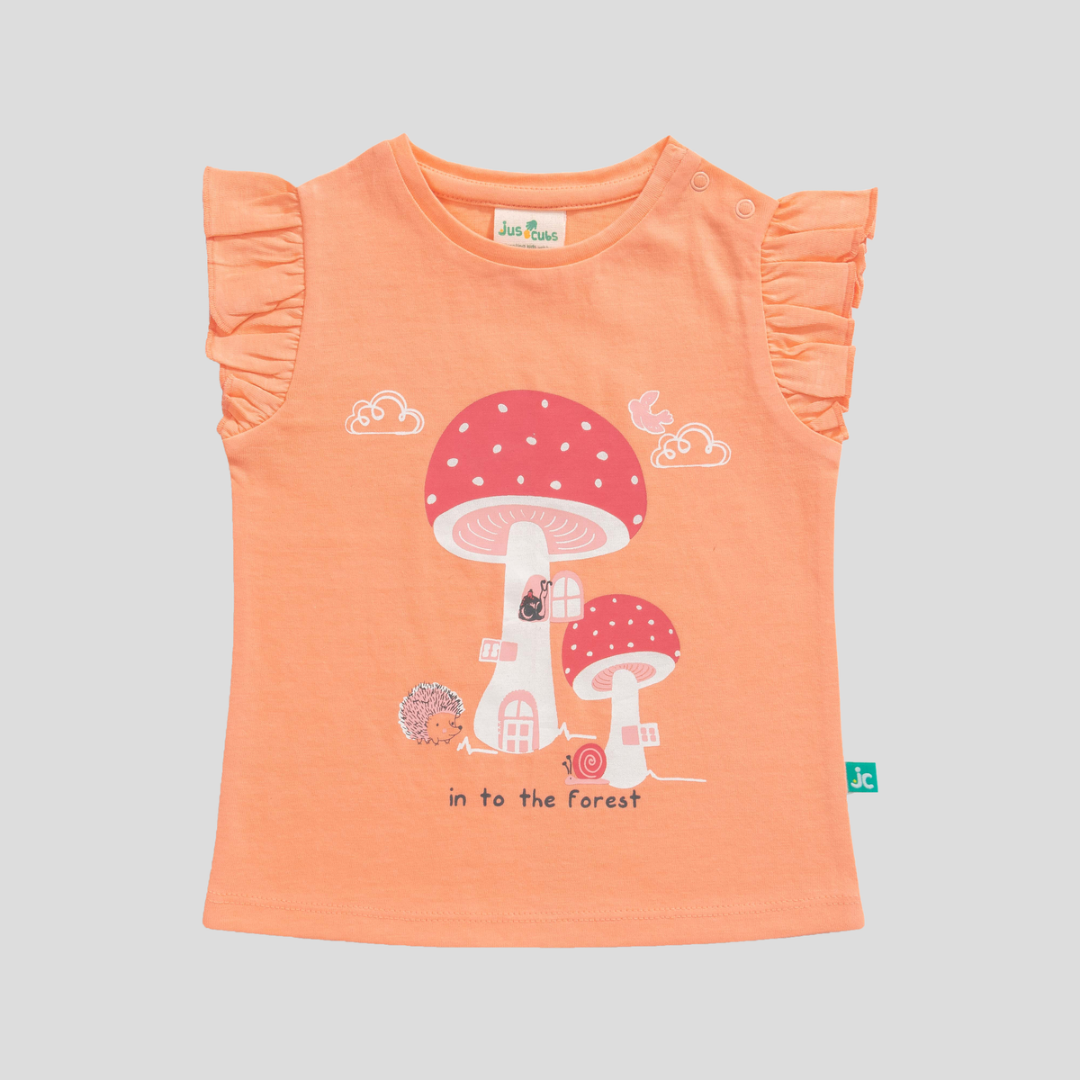 Mushroom House Ruffled Tee & Shorts Set for Toddler