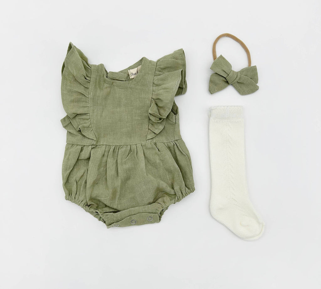 Gabriella Sleeveless Romper 3pc Set