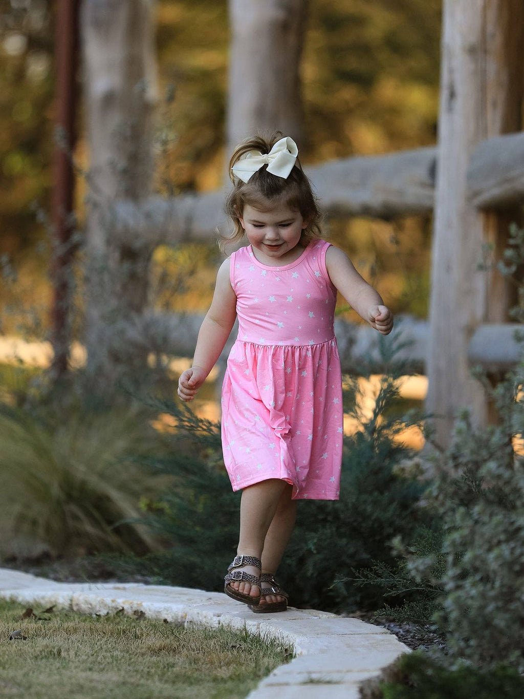 Rainbow Star Colorful Dress: 4-5Y