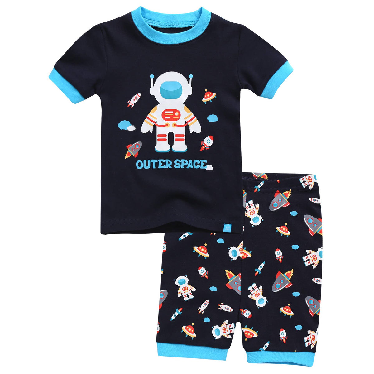 Space Boy Short Sleeve Pajama Set