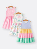 Rainbow Star Colorful Dress: 4-5Y