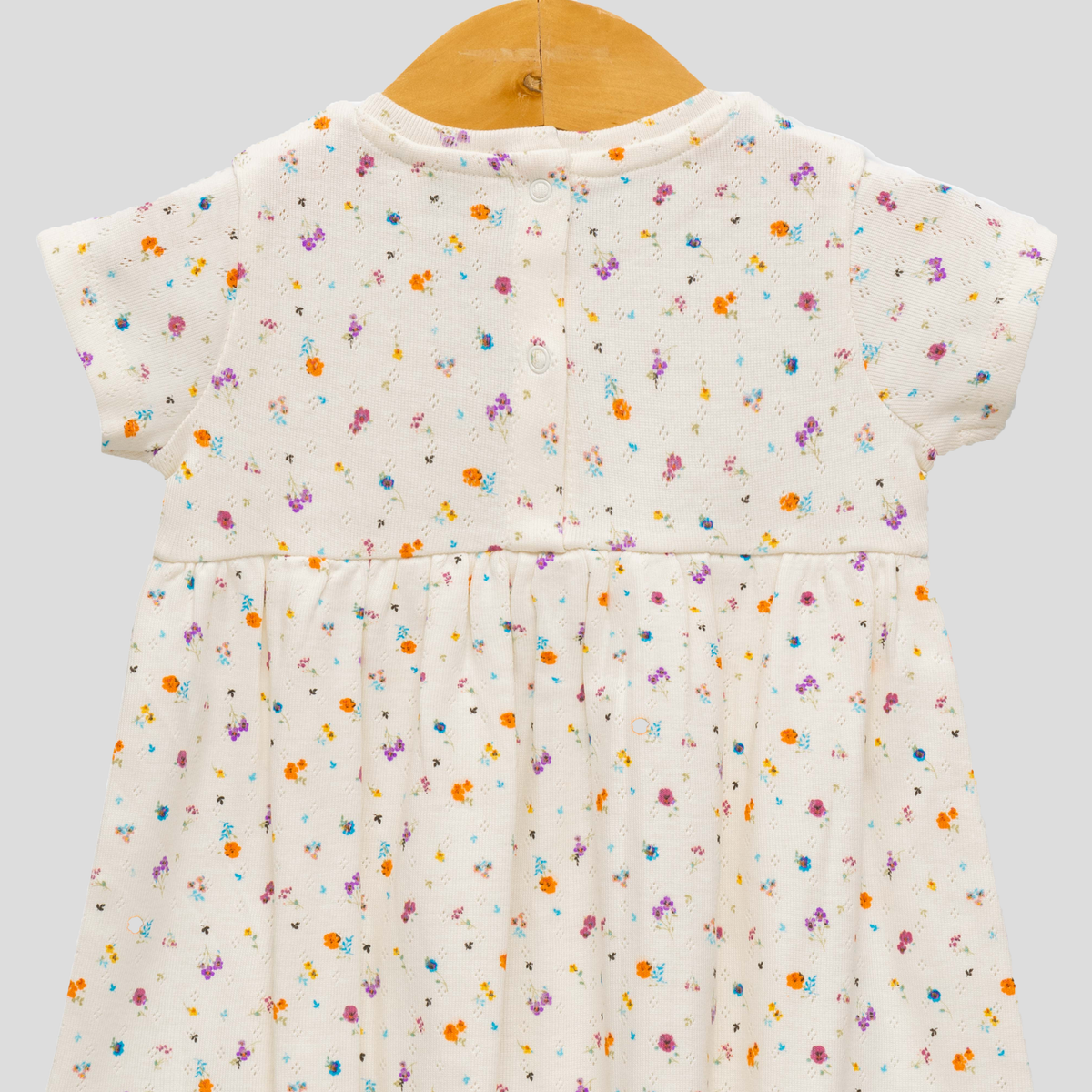 Elegant Floral Flair Dress with Bow for Toddlers