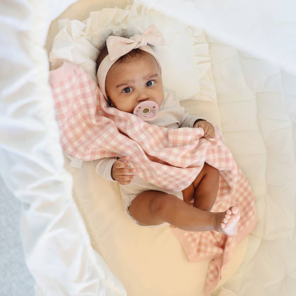 100% Luxury Cotton Swaddle Receiving Baby Blanket - Plaid