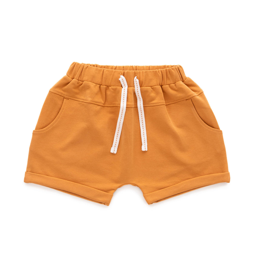 Organic Striped Toddler T-Shirt & Shorts Set – Mustard