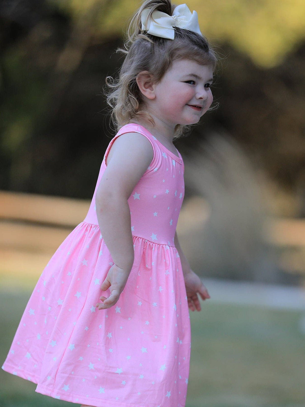 Rainbow Star Colorful Dress: 4-5Y