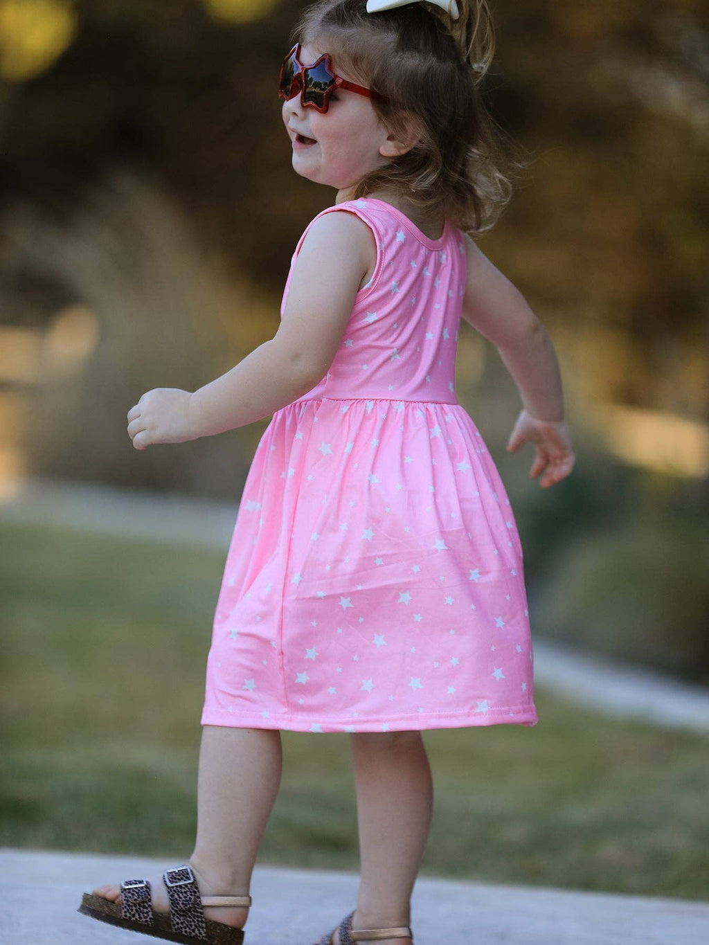 Rainbow Star Colorful Dress: 5-6Y