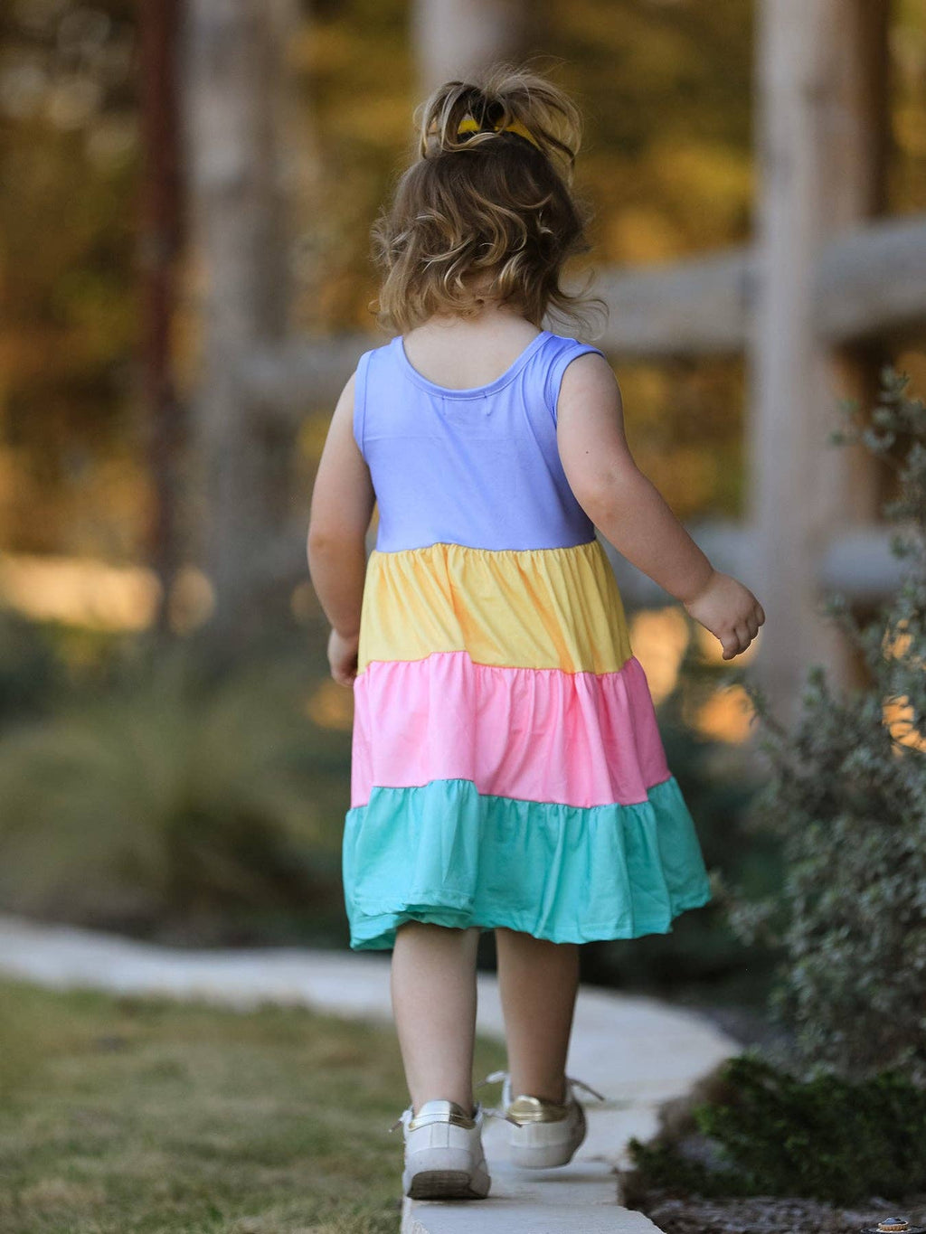 Rainbow Star Colorful Dress: 5-6Y